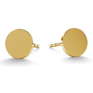 tortita aur 14k rotunda / pereche placat cu aur de 18k