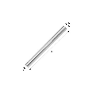 Tubo de plata de ley 925 20 x 2,5 mm