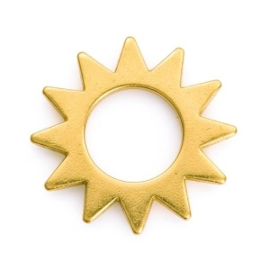 14k oro sol au585 18k chapado en oro  - Img 2