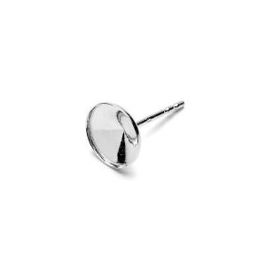 925 silver earring post for 8 mm Rivoli