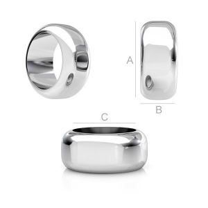 accesorio de plata 925 - espaciador , 0,52 gramos