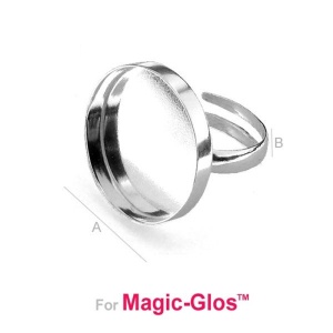 Base de anillo Magic Gloss plata 925, 20 mm - Img 2