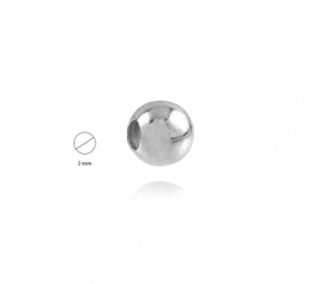 Bilă lucioasă argint 925, 3 mm, la gram - Img 2