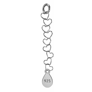 cadena de extensión de 4 cm de plata 925