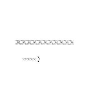 Chain by the metre, 925 sterling silver, 2.40 g / 0.5 m