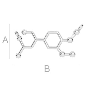 Charm adrenalină argint 925, 33 x 14 mm