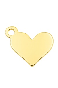 Colgante corazón de oro de 14 quilates