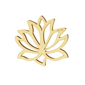 colgante de oro de 14k au585 chapado en oro de 24k