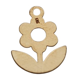 Colgante flor oro 14k - Img 2