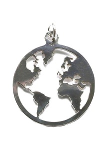 colgante globo 20 mm plata de ley