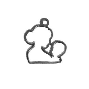 colgante madre e hijo de plata 925