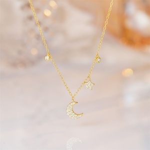 Collar de plata de ley de 40,5 cm con charms  - Img 5