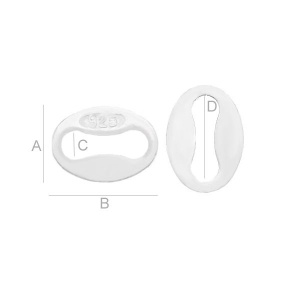 Element de legătură pentru lanțuri, cu marcaj 925, argint 925, 5,1 x 3,9 mm