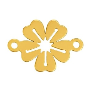 Eslabón flor oro 14k 13,2 mm  - Img 2