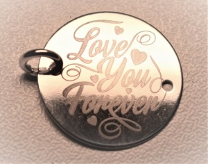 Forever Love plata grabada 925 plata de ley grabado bandera