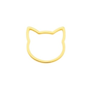 Gato de oro de 14 quilates chapado en oro de 18 quilates  - Img 2