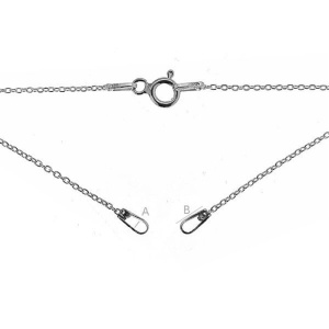 Lantisor, argint 92540 cm placat cu rodiu AG148 - Img 2