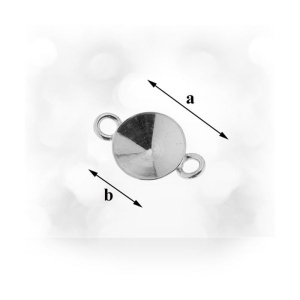 Link argint 925, a13,00 mm b 8,00 mm pentru swarovski 1122 - Img 2