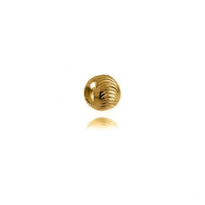 luna de oro 8k bola de 2,5 mm, 0,029 gramos, agujero de 1,2 mm