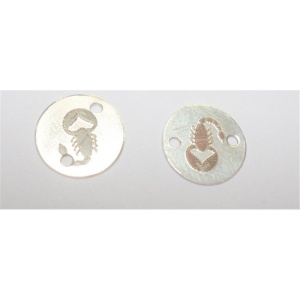 Moneda zodiaco Escorpio plata de ley 925, 10 mm - Img 3