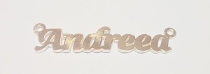Name plate Andreea, 925 silver, 33 x 8 mm
