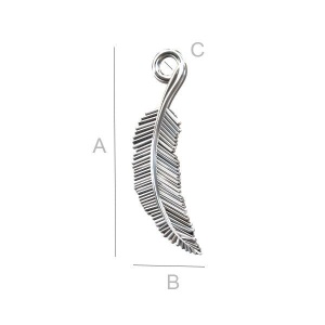 Pendant, 925 sterling silver, 20 x 6 mm