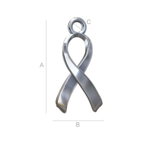 Pendant, silver 925 A17,10 mm B8,50 mm C1,80 mm - Img 2