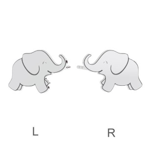 pendientes elefante plata de ley 925 / par