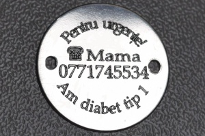 Personalised coin, 925 sterling silver, 16 mm