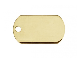 Plăcuță gold filled aur 14K, 27 x 18 mm