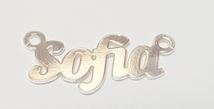 Plăcuță nume Sofia argint 925, 20 x 8 mm