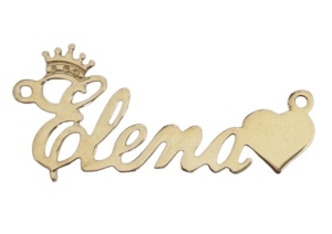 Señal elena de plata 925 bañada en oro