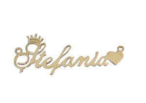 Señal stefania en plata de ley 925 bañada en oro