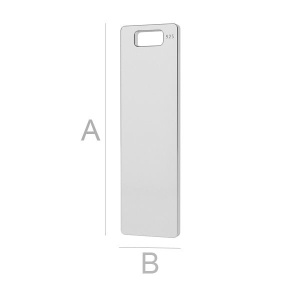 Tag, 925 sterling silver, 28 x 8 mm