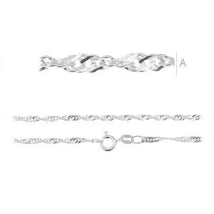 925 sterling silver fine chain, 45 cm
