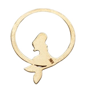 banut sirena aur14k placat cu aur de 18k