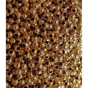 Bola plata de ley 925 bañada en oro, 2,5 mm, por gramo - Img 2