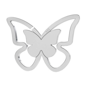 Butterfly pendant, 925 sterling silver, 16 x 11.5 mm