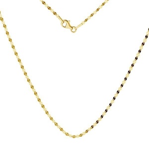 Cadena de oro de 14 quilates chapada en oro de 18 quilates 45 cm