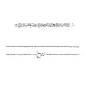 Cadena de plata 925 de 45 cm de ancho