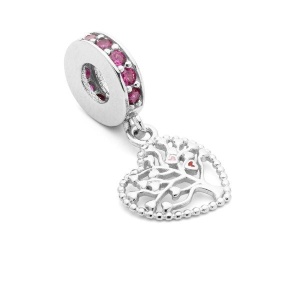 charm de plata de ley 925 rodiada 24 m