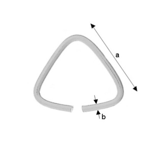 colgante / colgante triangular plata .925 código ag019 - Img 2