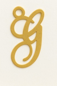 Colgante letra de oro de 14 K - G