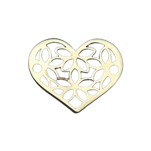 corazón de oro de 14 quilates au585 chapado en oro de 18 quilates