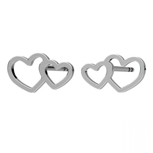 Corazón de plata 925 1 par