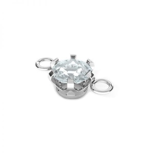 eslabón 6mm circón plata 925