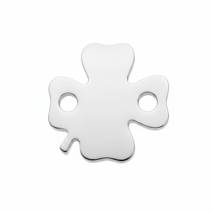 eslabon plata ag925 eslabon trébol 10 mm
