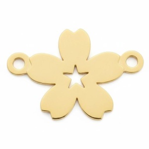 floricica link aur 14 k placat cu aur de 18k