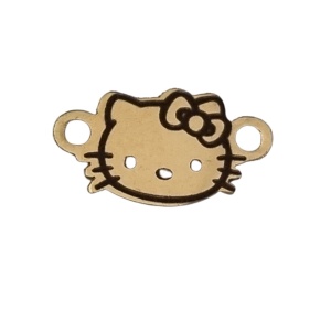 Gato de oro de 14 quilates chapado en oro de 18 quilates