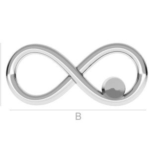 infinity plata 925, para swarovski 1088 pp18